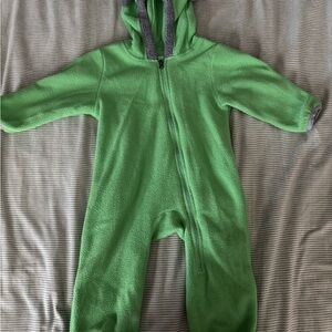 Green Fleece Kids One Piece Pullover Jacket for baby